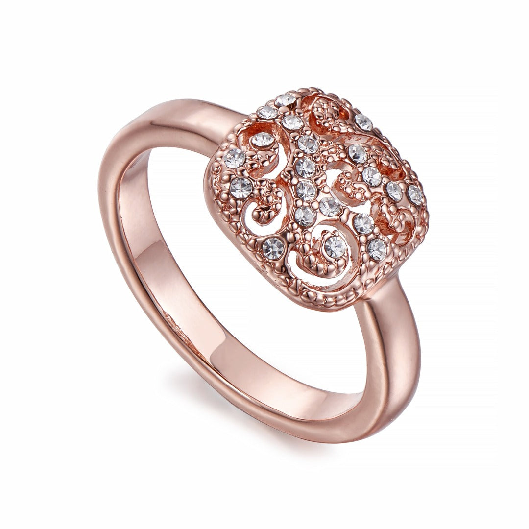 Crystals on Rose Gold Ring | ${Vendor}