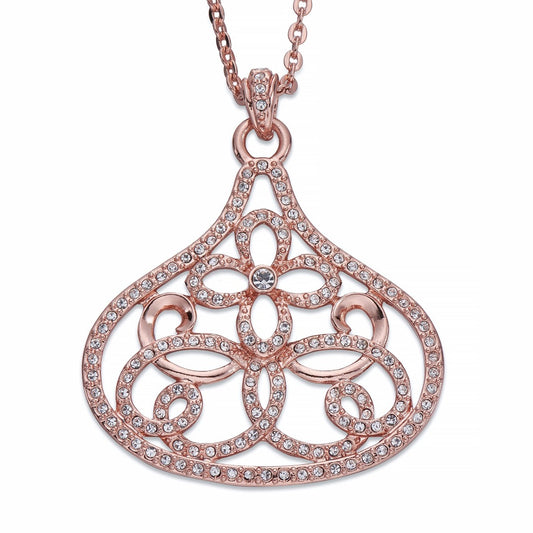 Rose Gold & Crystal Pendant Necklace | ${Vendor}