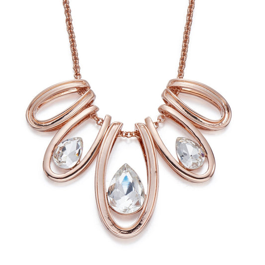 Rose Gold and Crystals Necklace | ${Vendor}