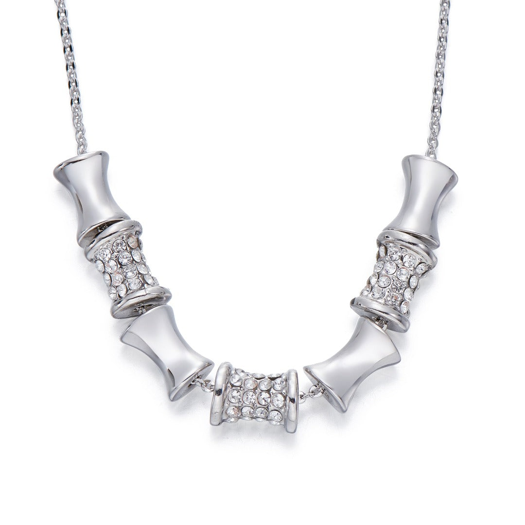 Silver Necklace with Crystals | ${Vendor}