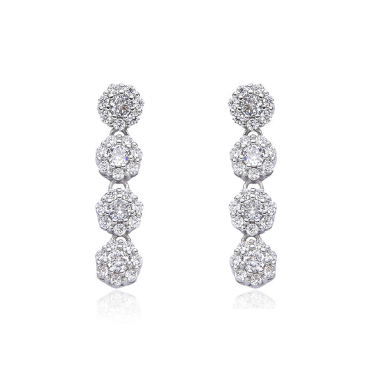 Clear Crystal Drop Earrings
