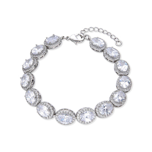 Crystal Bracelet with Oval Stones