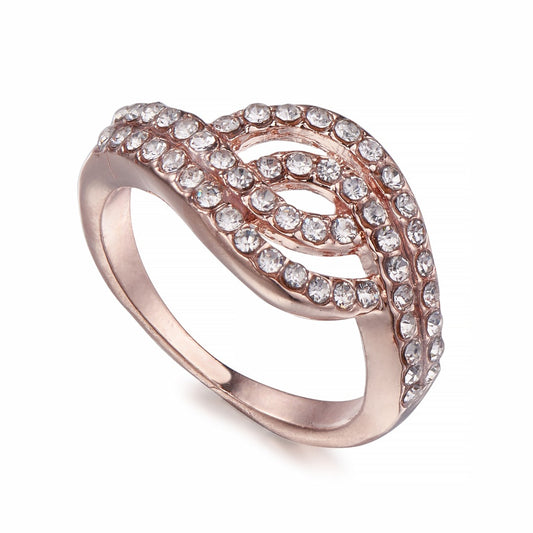 Rose Gold &amp; Crystal Ring | ${Vendor}