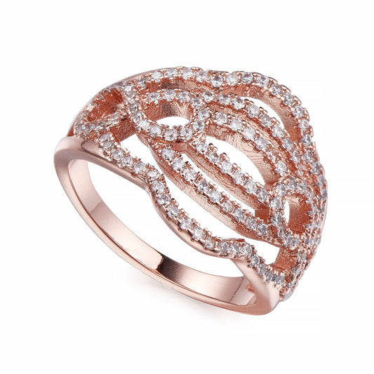 Rose Gold & Crystal Ring | ${Vendor}