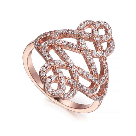 Rose Gold &amp; Crystal Ring | ${Vendor}