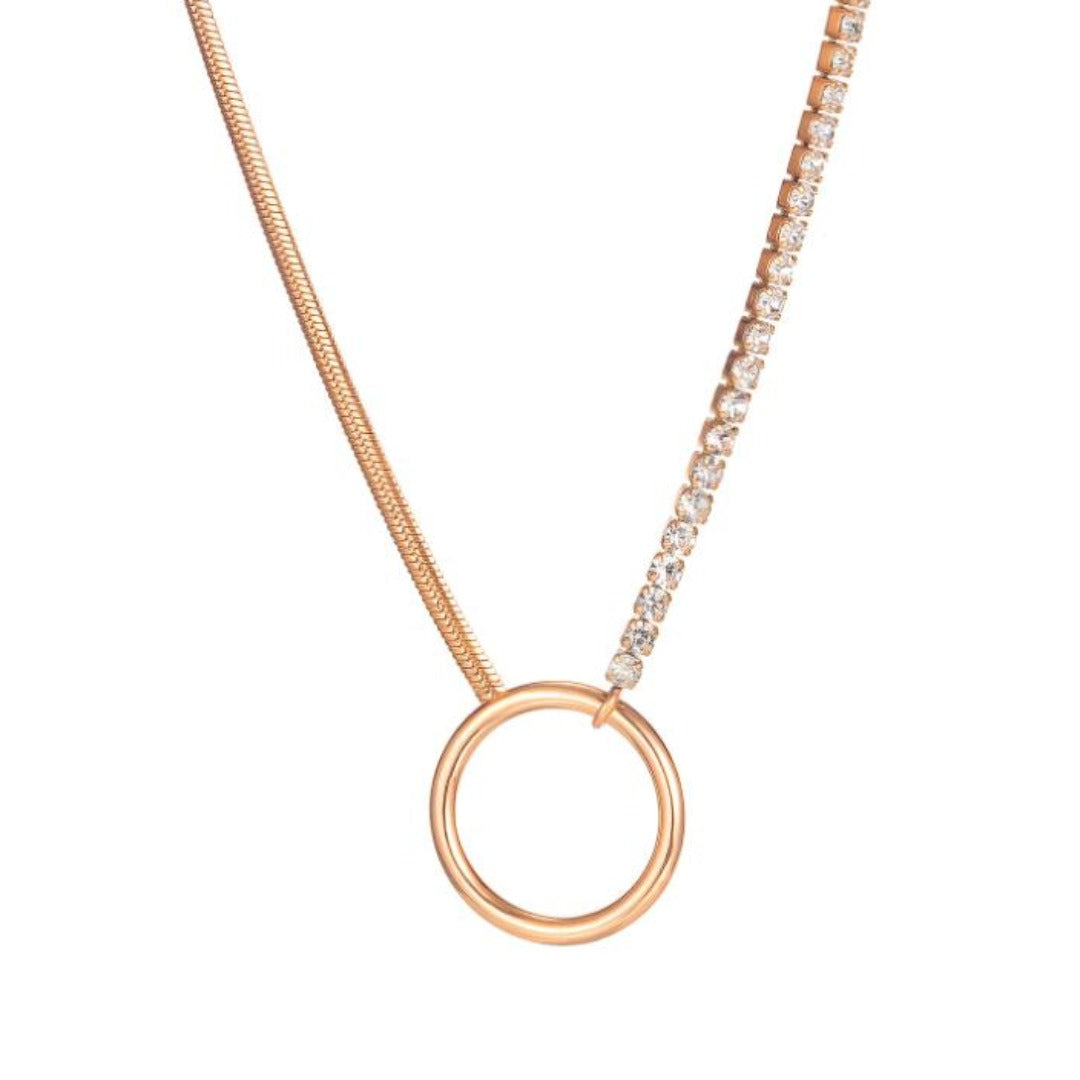 Crystal Rose Gold Necklace | ${Vendor}