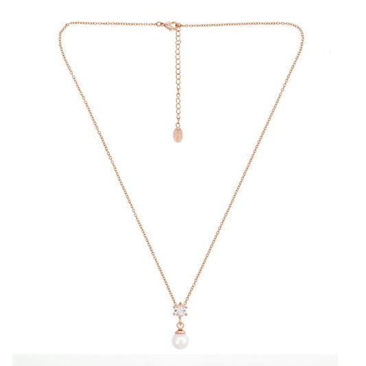 Pearl Rose Gold Necklace | ${Vendor}