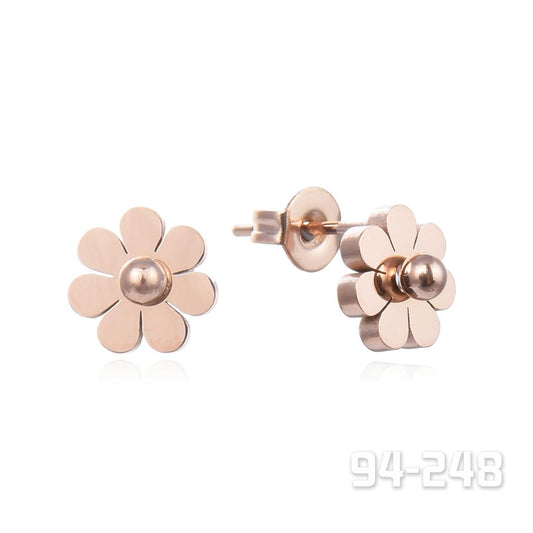 Rose Gold Flower Earrings