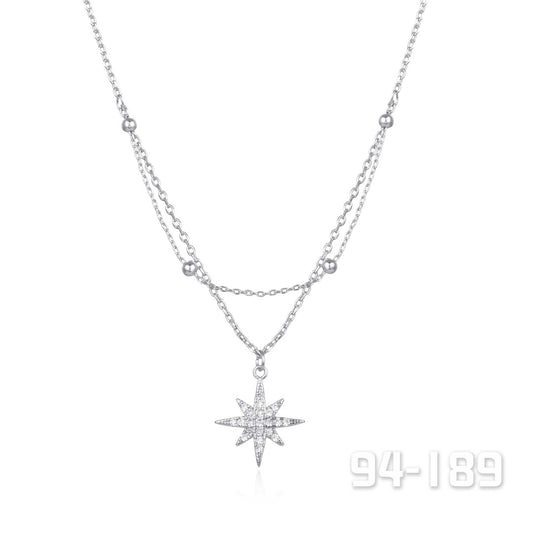 Crystal on Rhd Starry Necklace | ${Vendor}