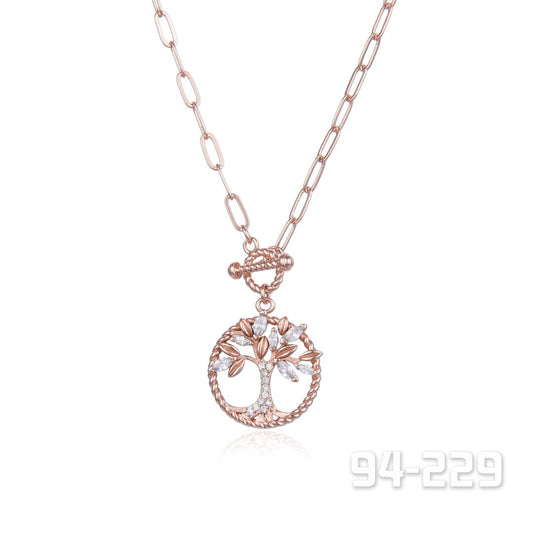 Rose Gold Tree of Life Charm NecklaceRose Gold Tree of Life Charm Necklace