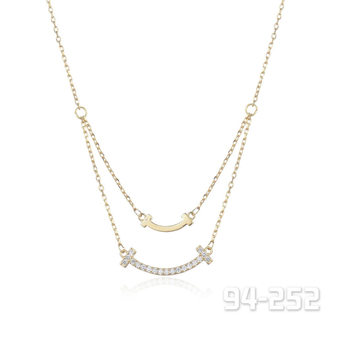 Crystal on Gold Bar Necklace | ${Vendor}