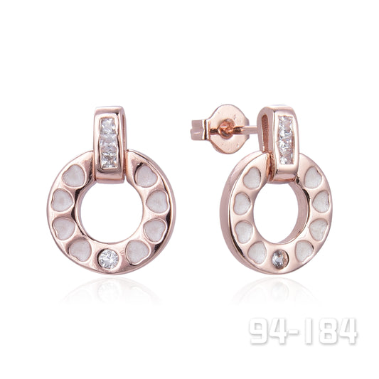Rose Gold Crystal Earrings