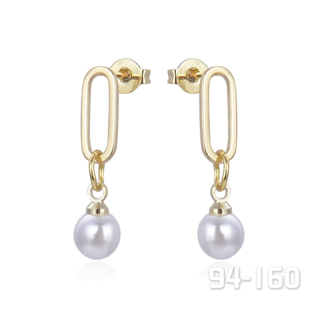 Gold Pearl Drop Earrings | ${Vendor}
