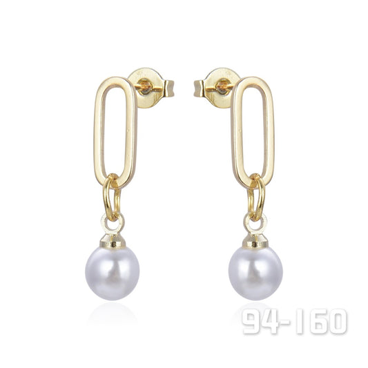 Gold Pearl Drop Earrings | ${Vendor}