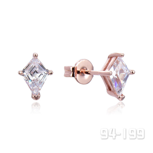 Rose Gold Crystal Stud Earrings