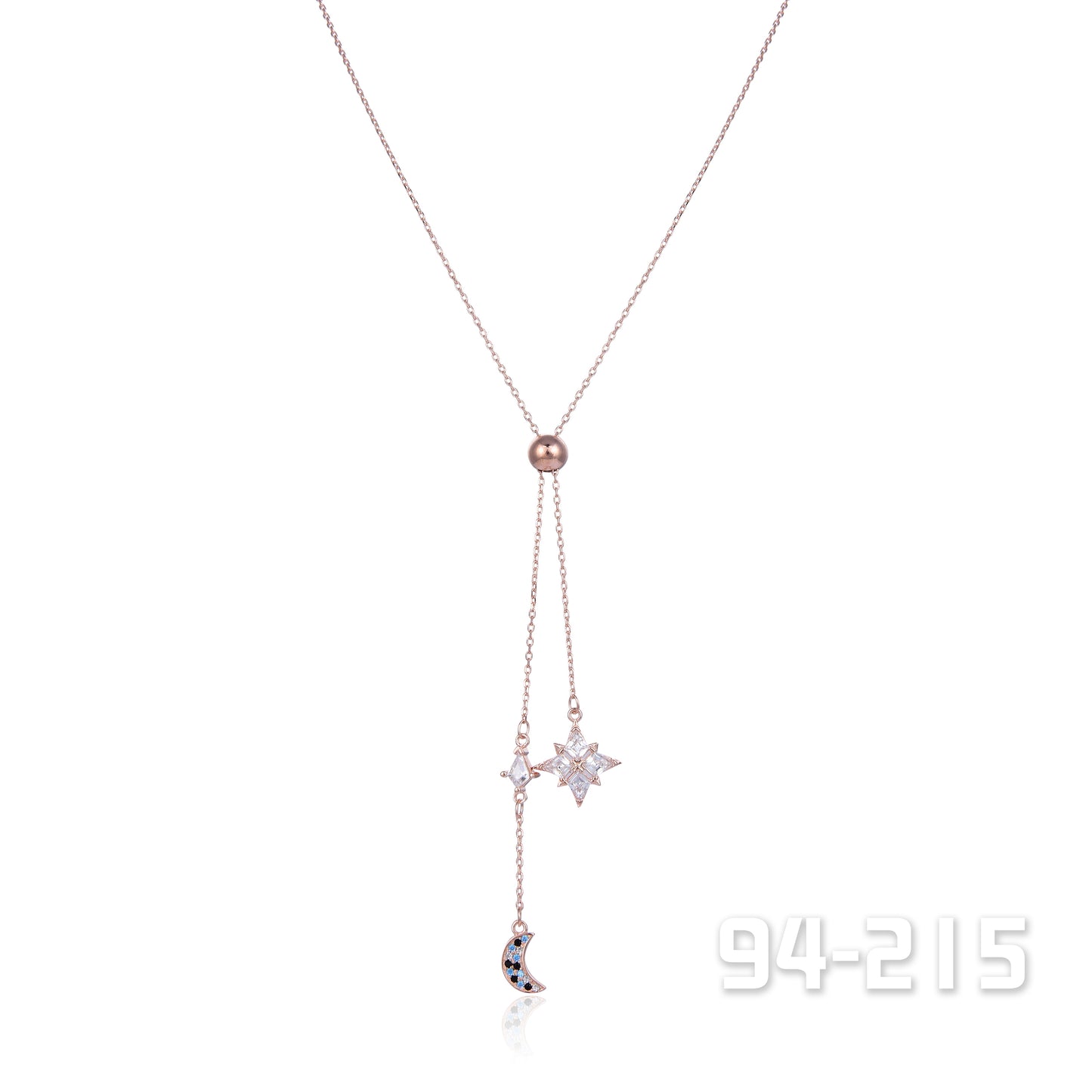 Rose Gold Necklace with Charms