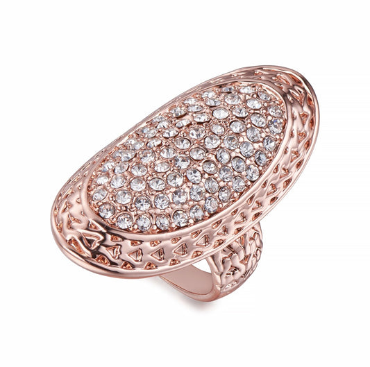 Rose Gold Ring With Inset Crystals | ${Vendor}