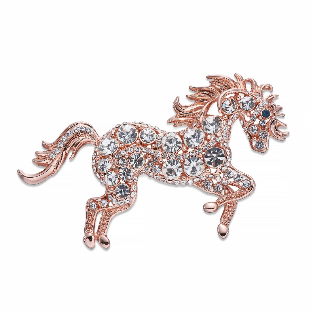 Rose Gold Horse Brooch | ${Vendor}