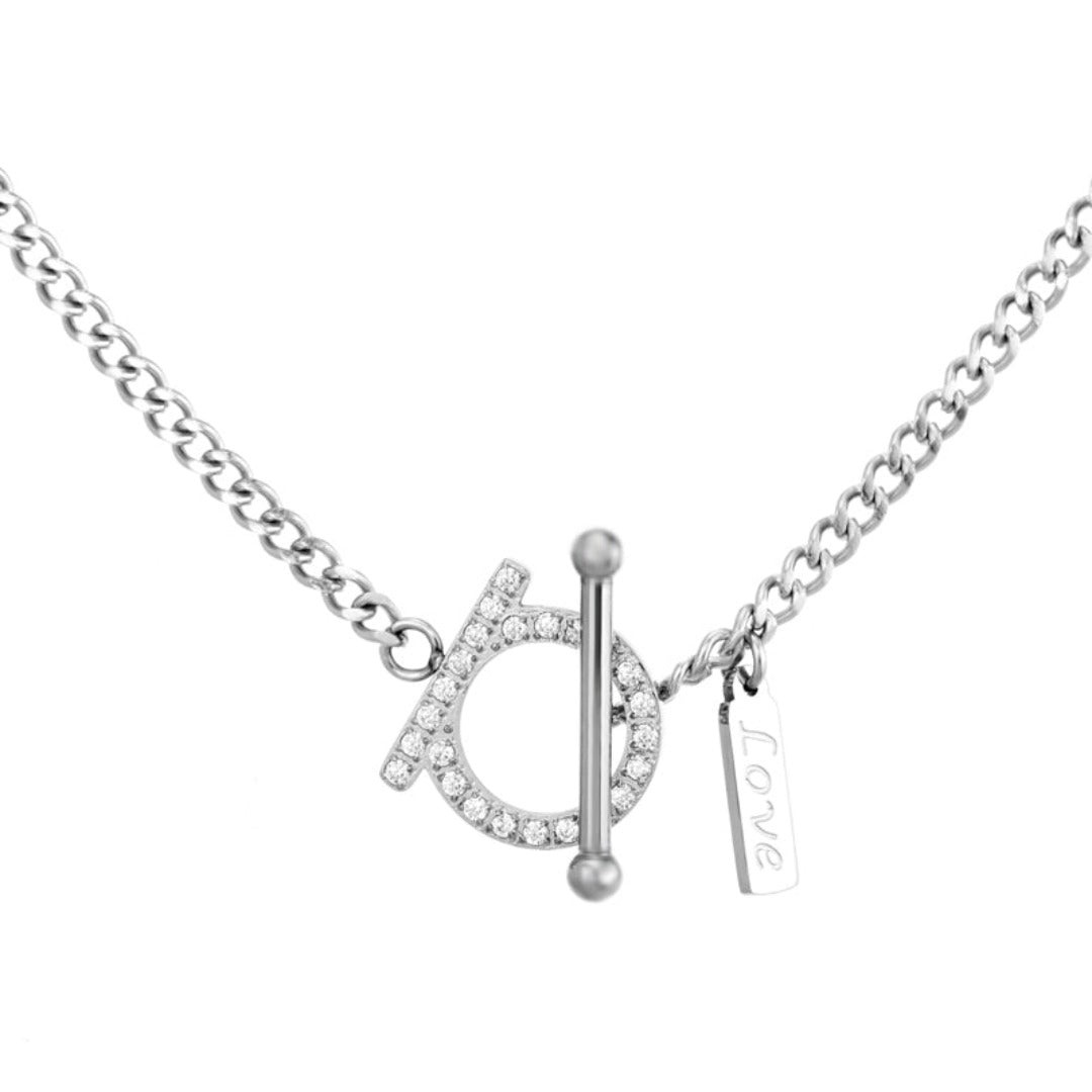 Crystal Silver Necklace | ${Vendor}