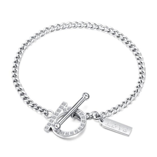 Crystal Silver Bracelet | ${Vendor}