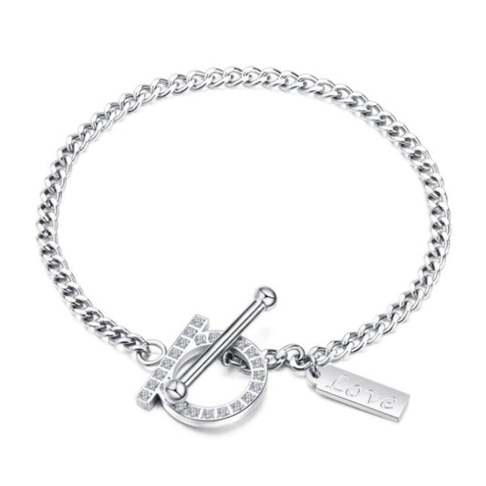 Crystal Silver Bracelet | ${Vendor}
